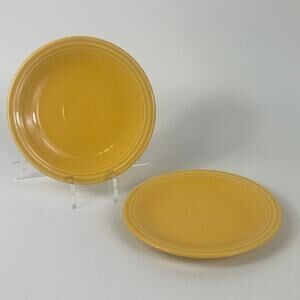 2 Fiestaware Original Yellow Vtg Bread Butter Plates 6" Dessert Salad 1936-1969